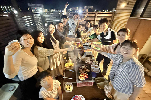 岩崎さん復帰歓迎会テラスBBQ！